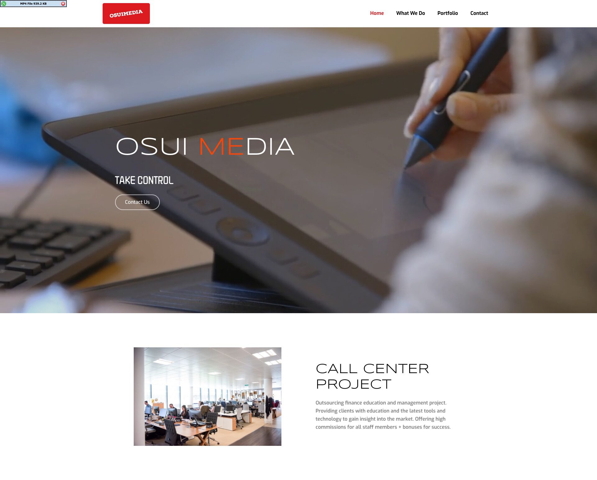 Osui Media website homepage screenshot